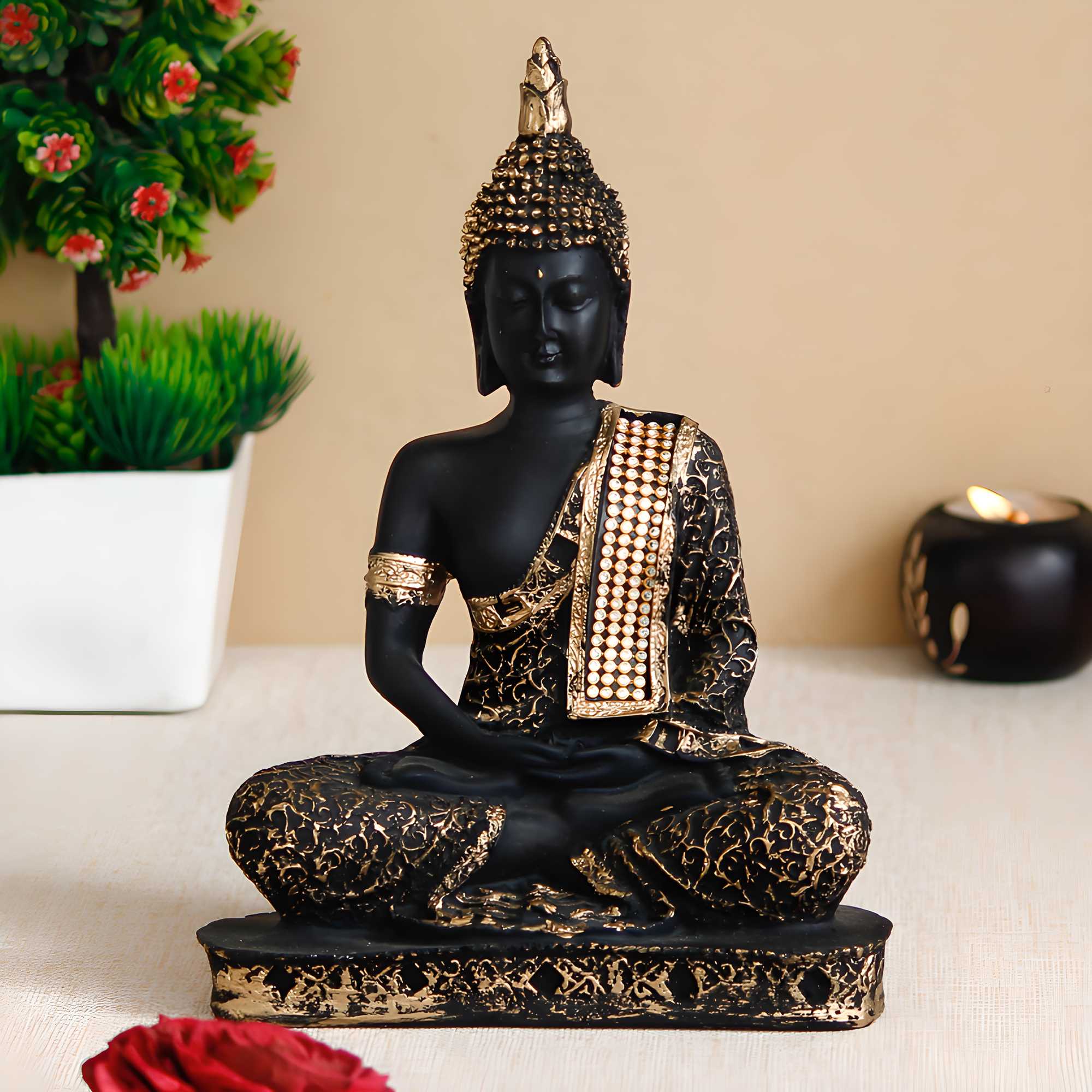 ✨ Bring Home Peace & Prosperity with This Elegant Buddha Showpiece